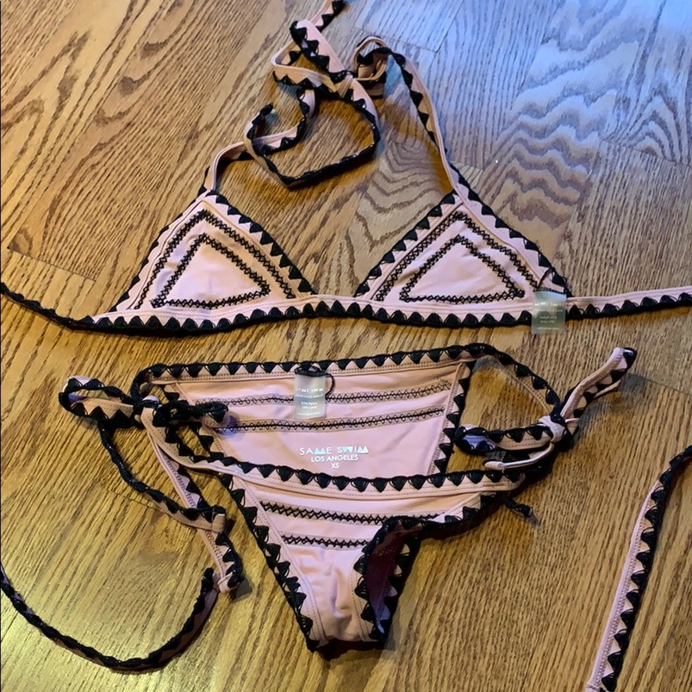 SAME SWIM bikini set pink size XS